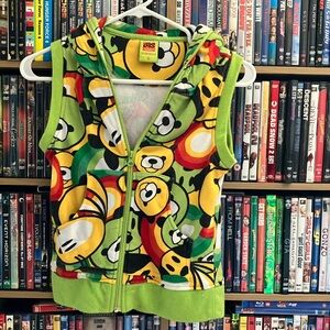 Colorful Bear Print Vest